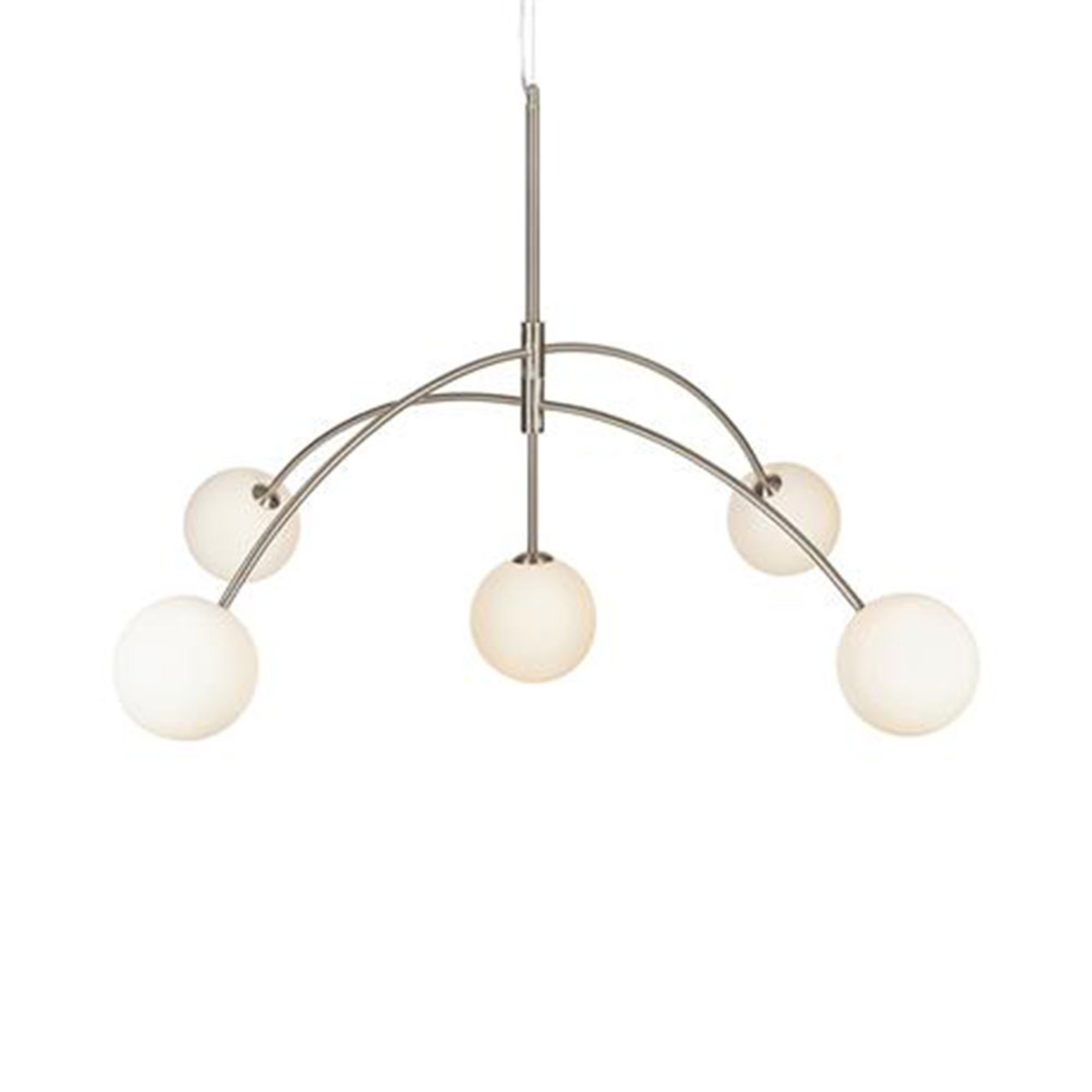 Taklampa Heaven, stål/opal