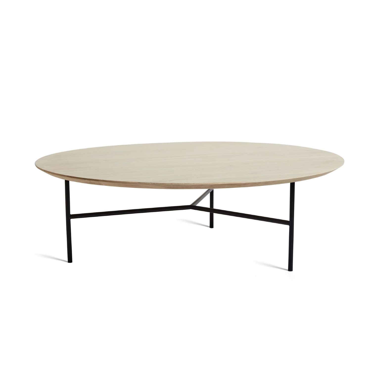TRIBECA soffbord 110 cm såpad ek / svart, Mavis