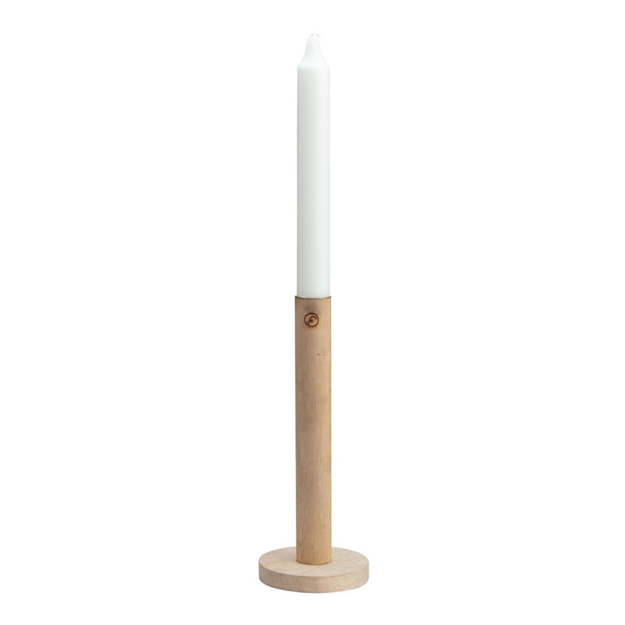 Ljusstake i trä 25 cm