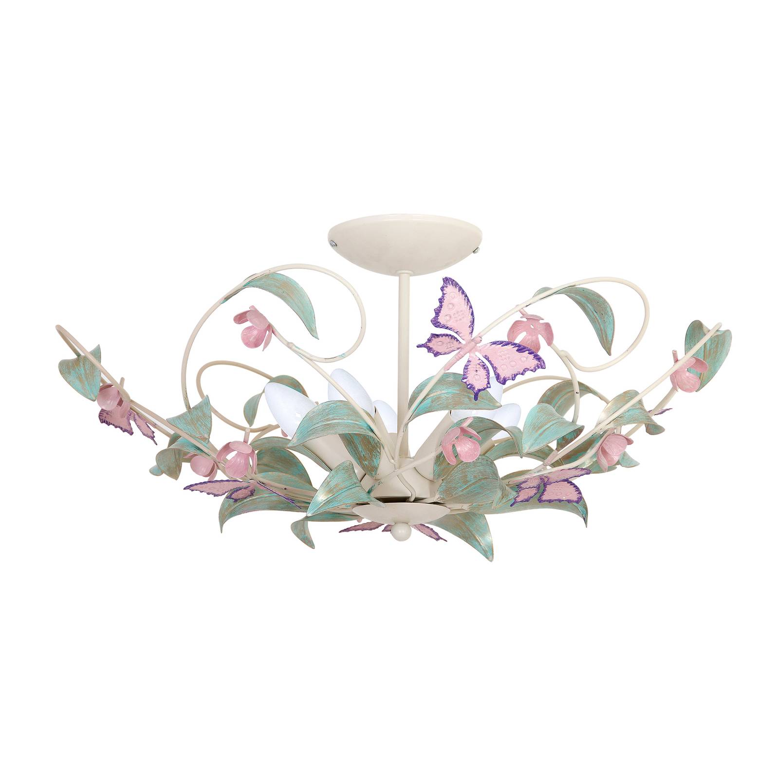 Taklampa Butterfly, 5 lampor