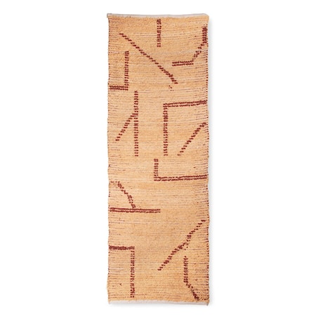 Gångmatta Handvävd Bomull Peach/mocha 70x200