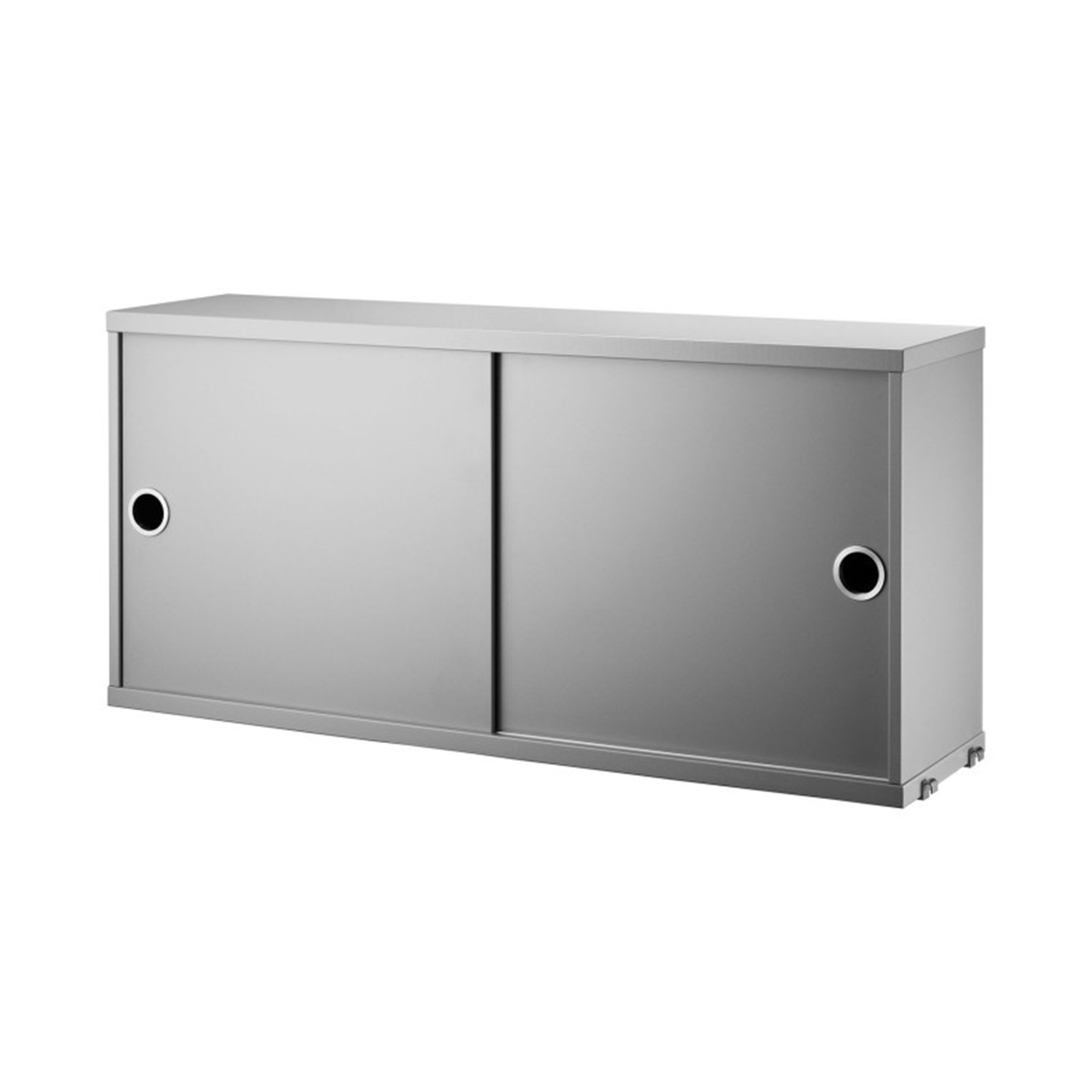 String Skåp m skjutdörrar 78x20x37 grå