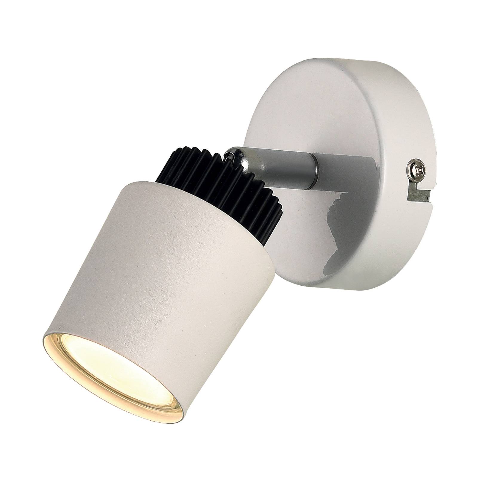Spotlight till vägg Tec i vitt, 1 lampa
