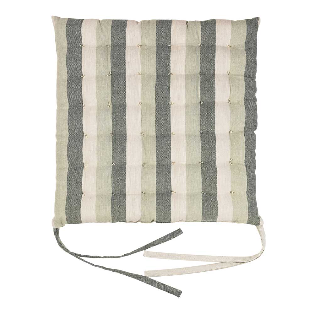 Broste Copenhagen - Ava Sittdyna Randig 40x40x4 cm Grönrandig