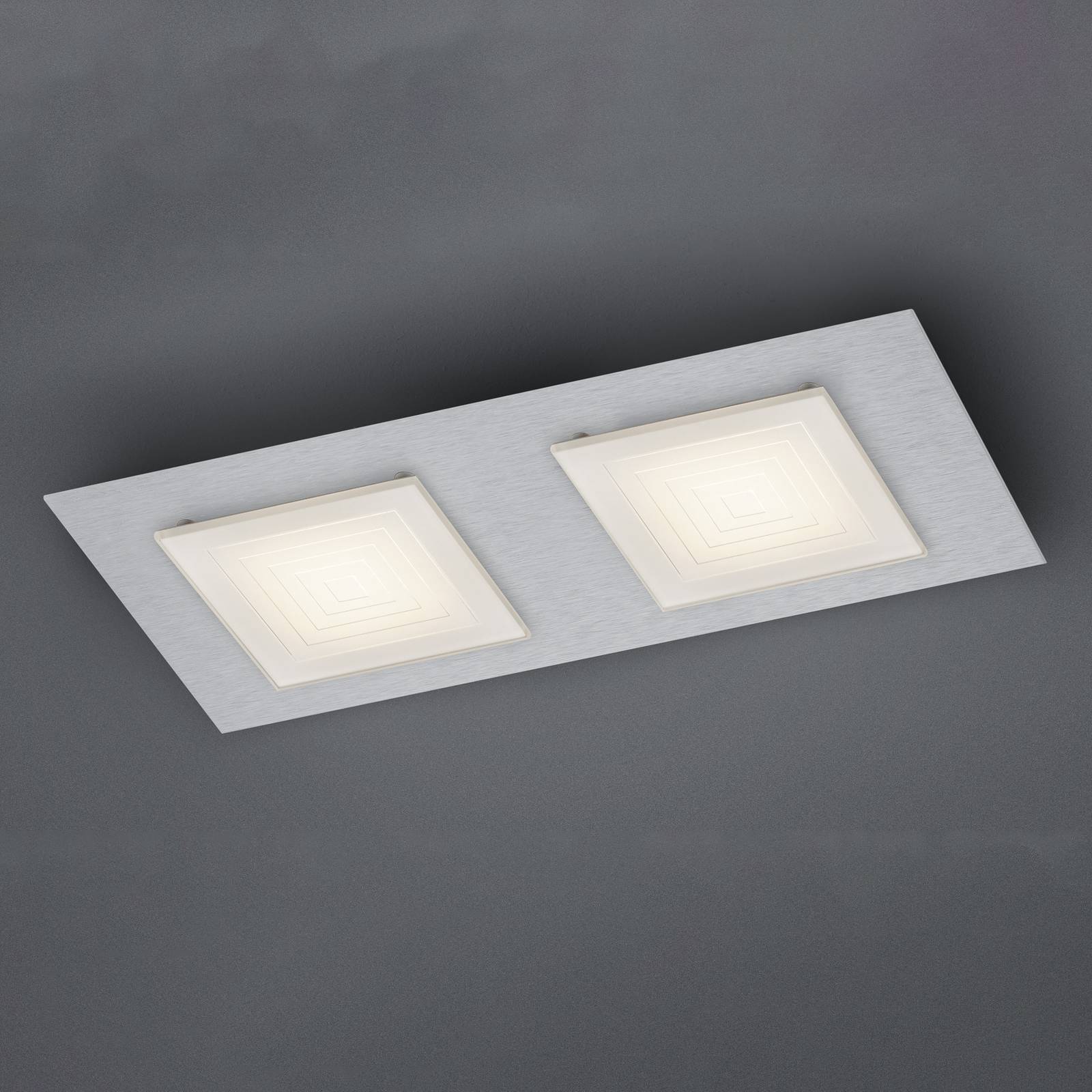 BANKAMP Ino LED-taklampa 2 lampor silver