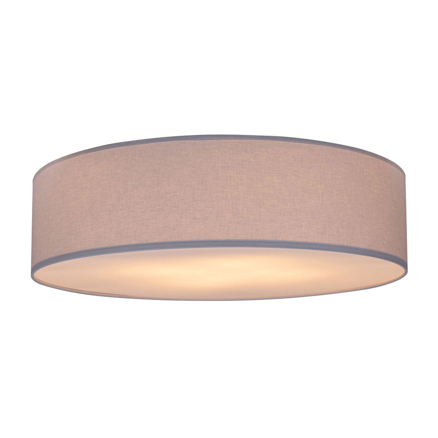 Taklampa Cassy med bländare, grå, Ø 48 cm