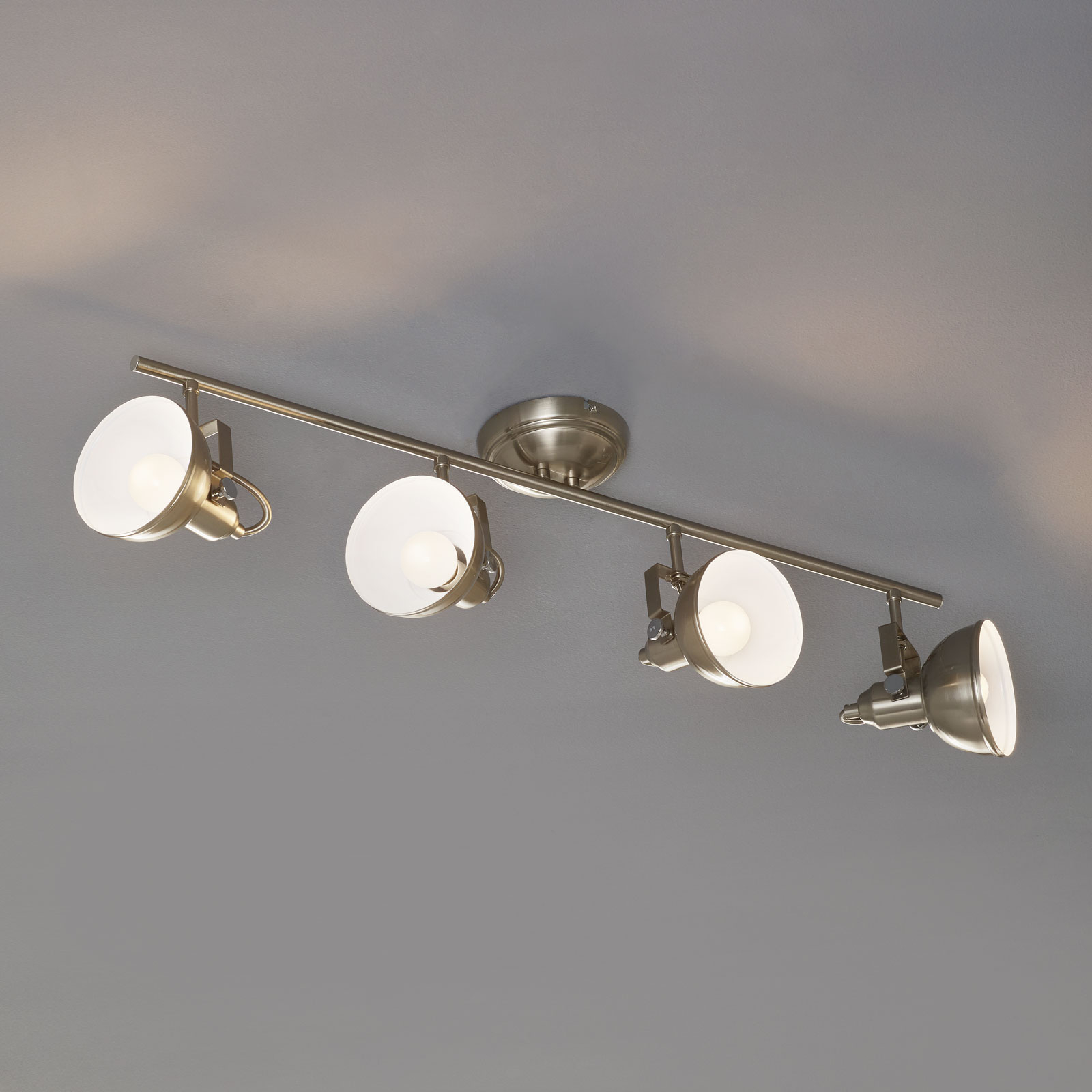 Taklampa Gina, 4 lampor, nickel matt