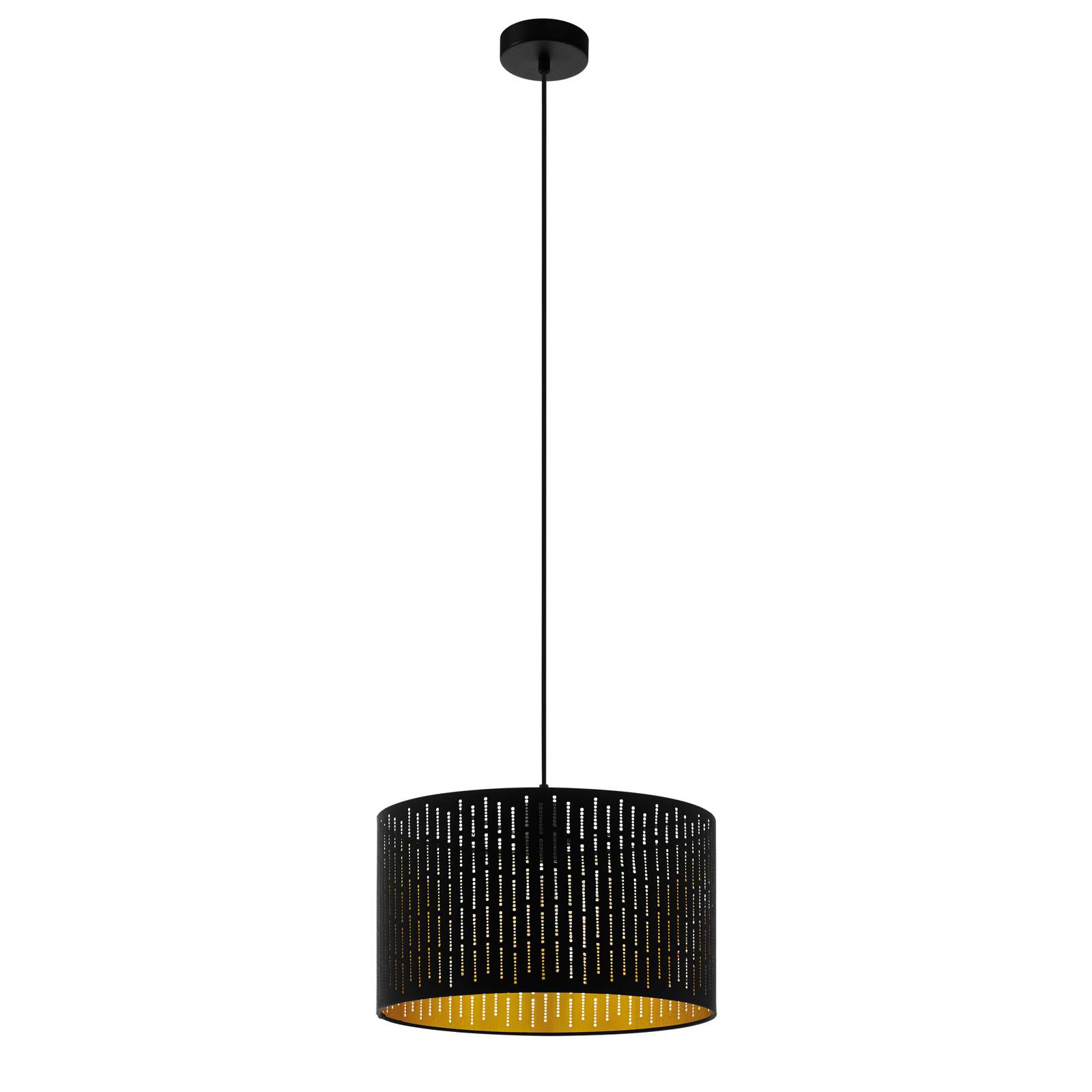 Pendellampa Varillas i svart/guld, 38 cm