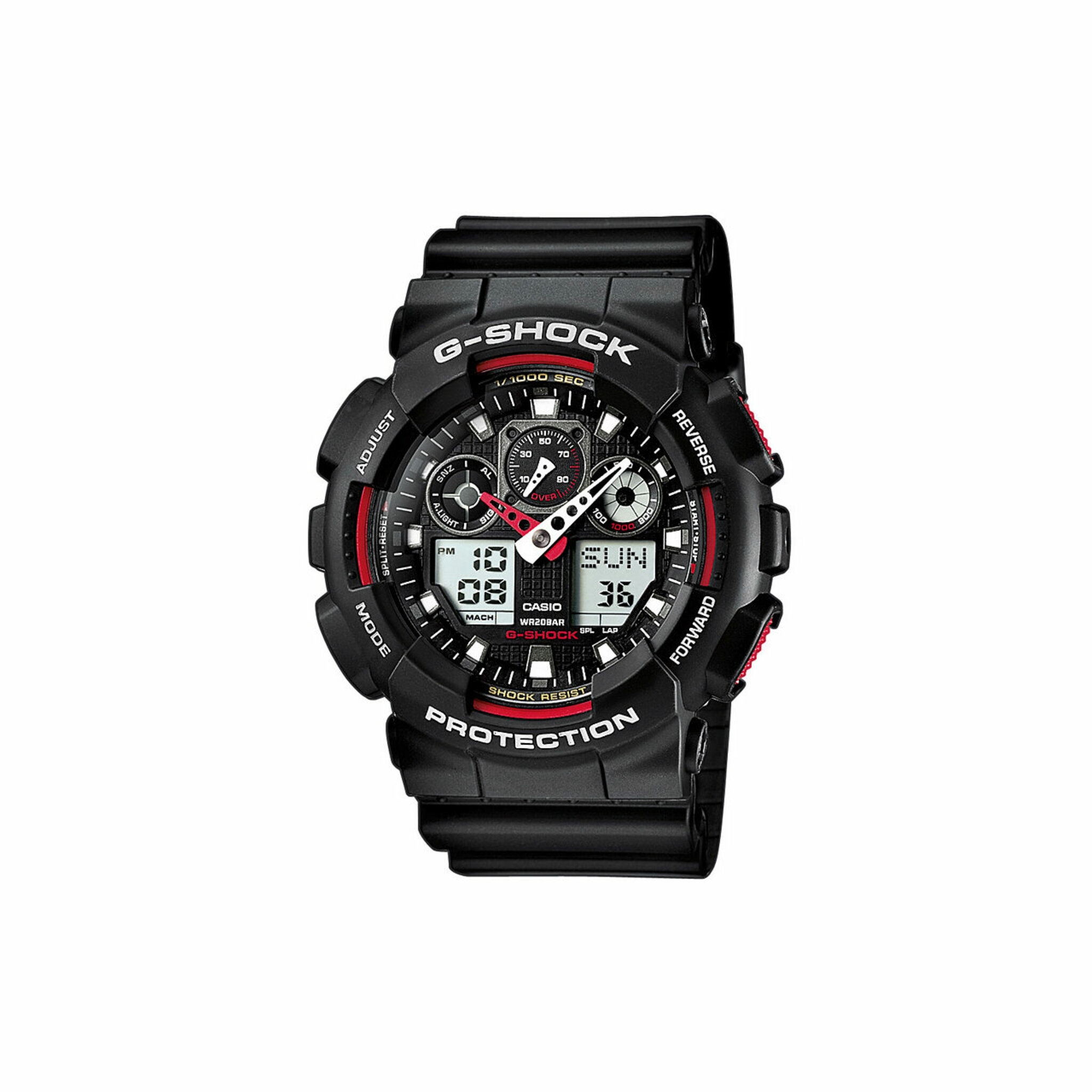 Ga-100-1a4er, Quartz, 51mm, 20atm, black