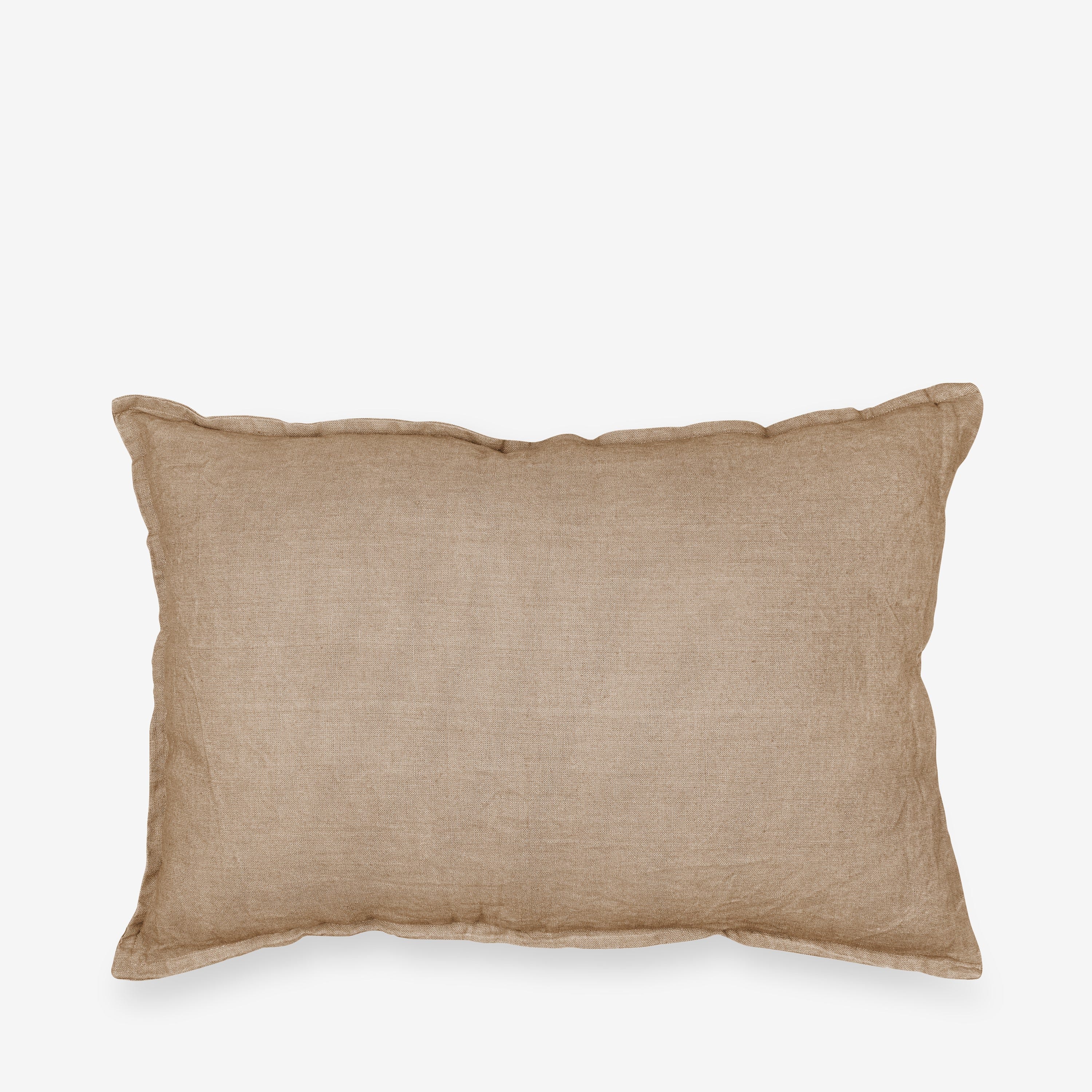Kuddfodral Linne Mörk Beige