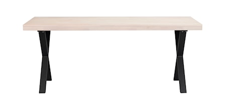 Brooklyn Matbord Vitpigmenterad Ek/X-ben Svart Metall 170x95 cm