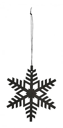 Hängande Dekoration Snöflinga Svart 12 cm