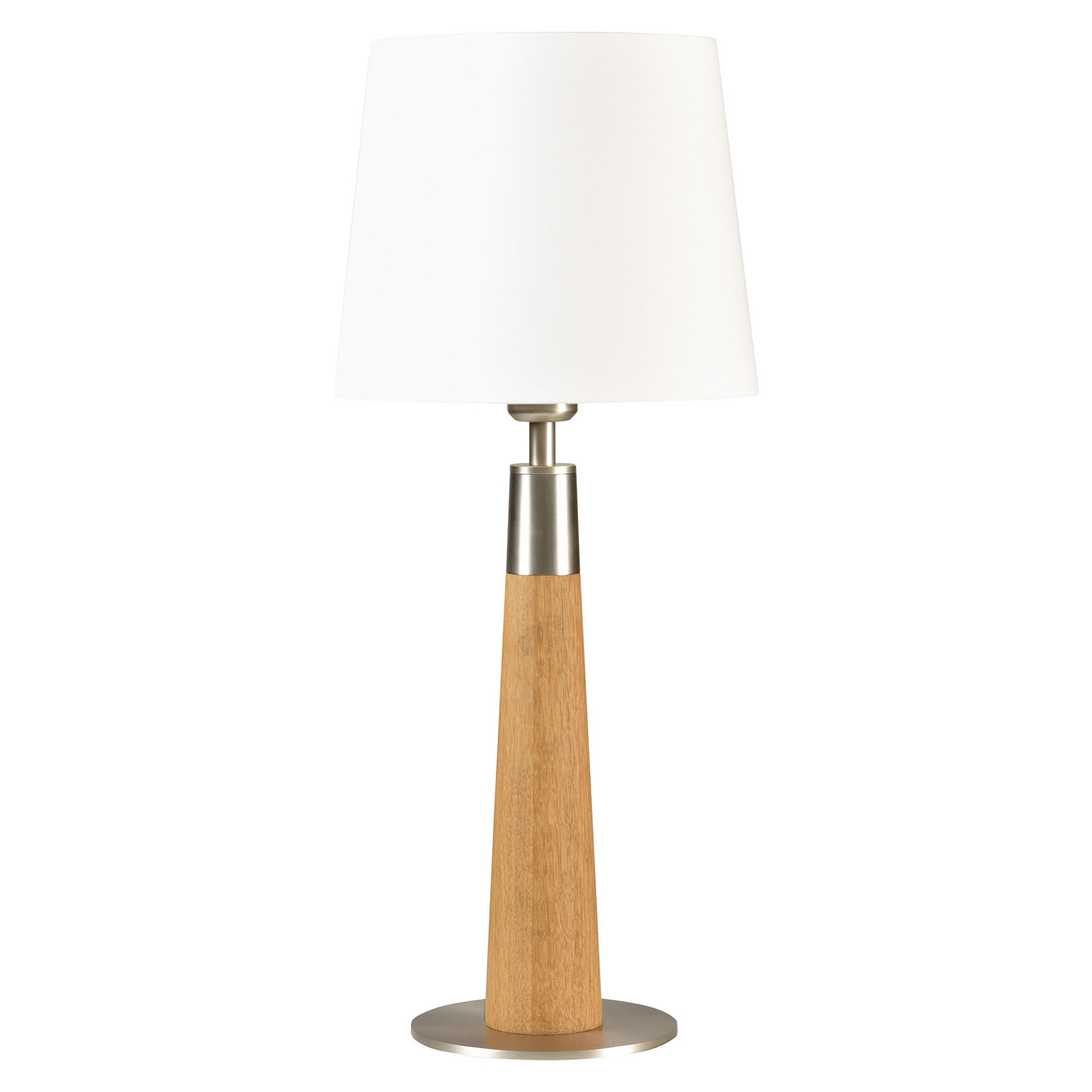 HerzBlut Conico vit bordslampa, oljat ekträ, 58 cm