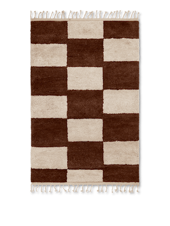Mara Knotted Matta Large Dark Brick/Off-White