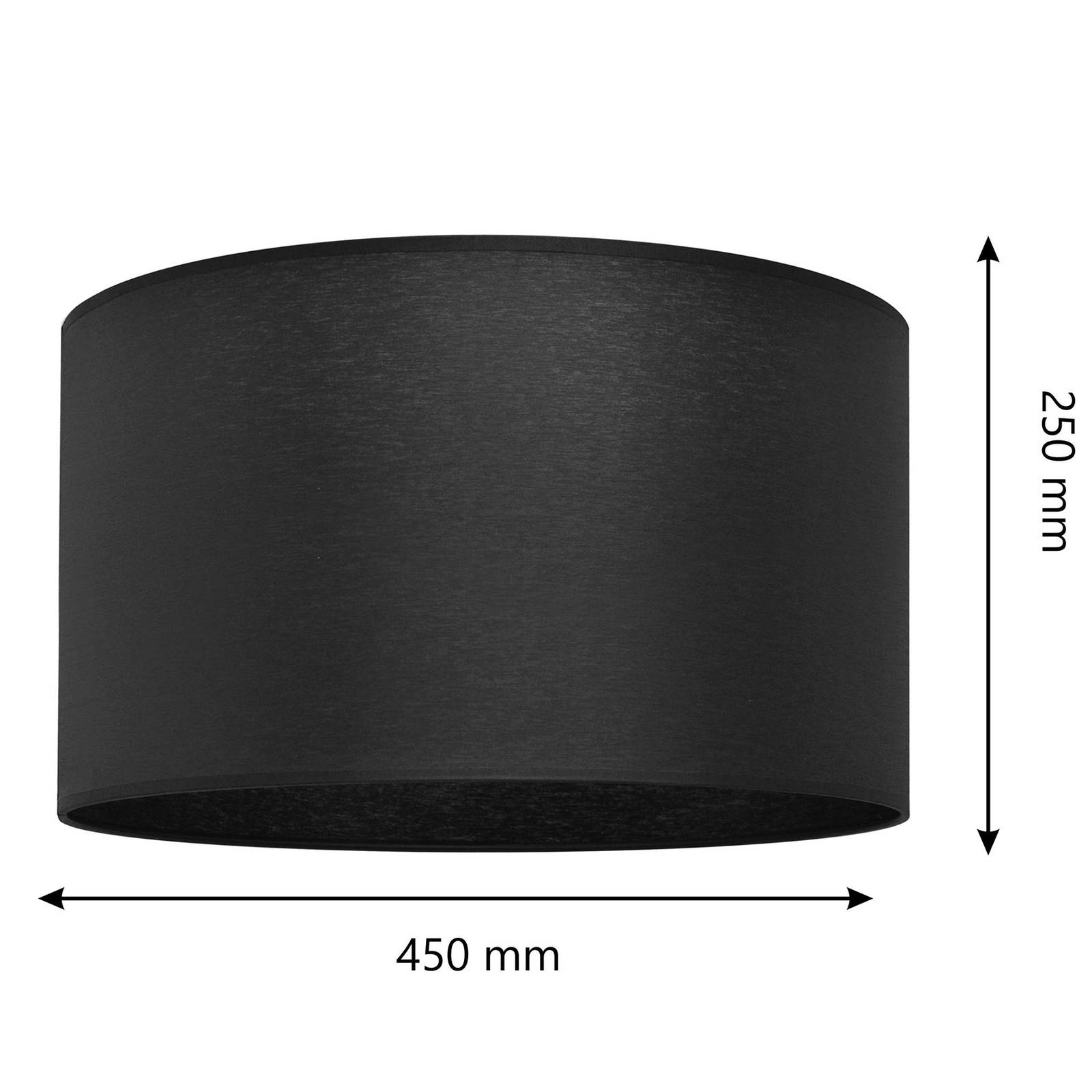 Lampskärm Alba, Ø 45 cm, E27, svart