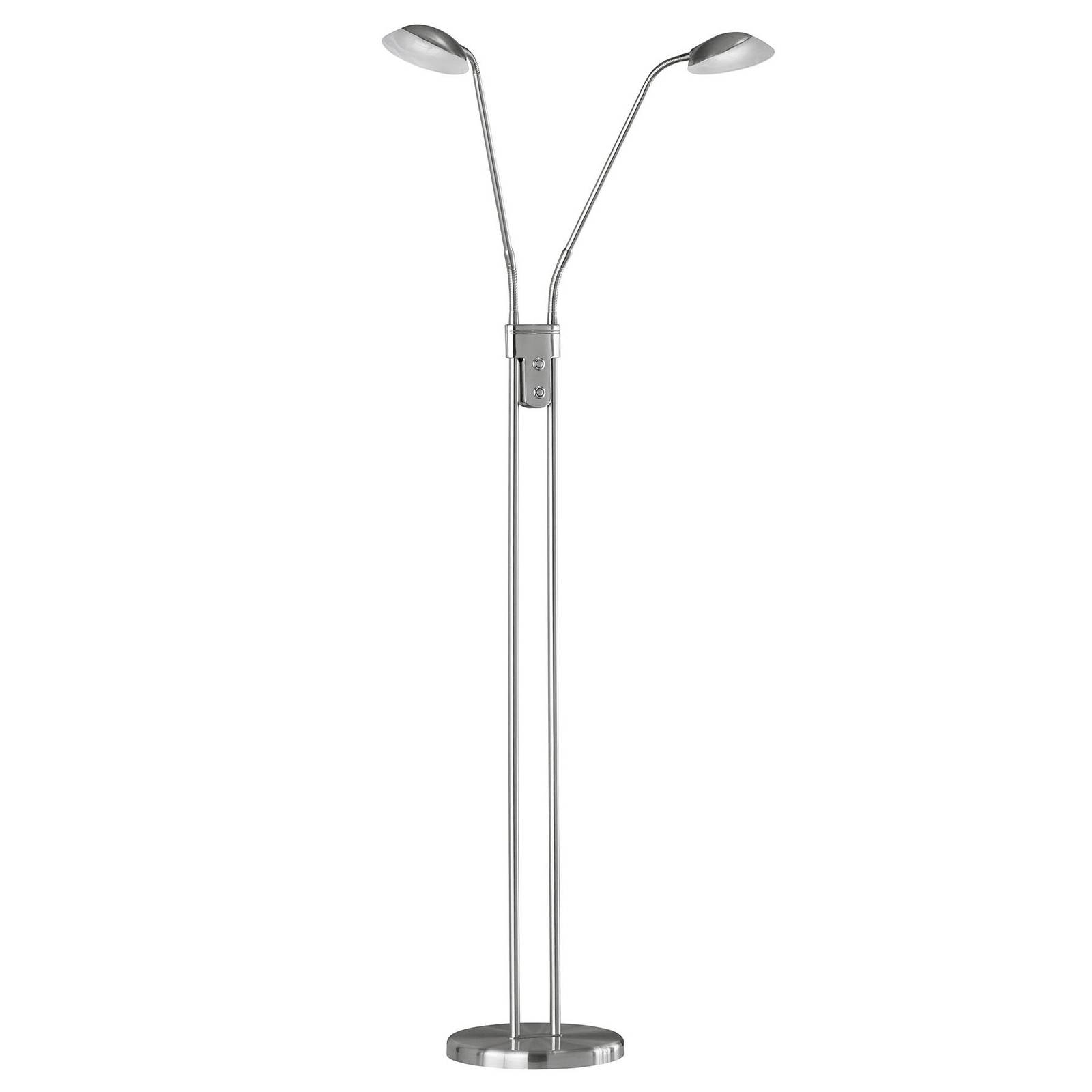 LED-golvlampa Pool TW, 2 lampor nickel