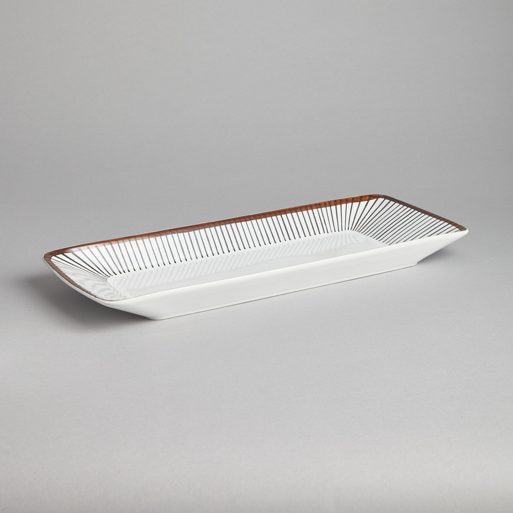 Gustavsberg - SÅLD "Spisa Ribb" Uppläggningsfat 40 x 16 cm