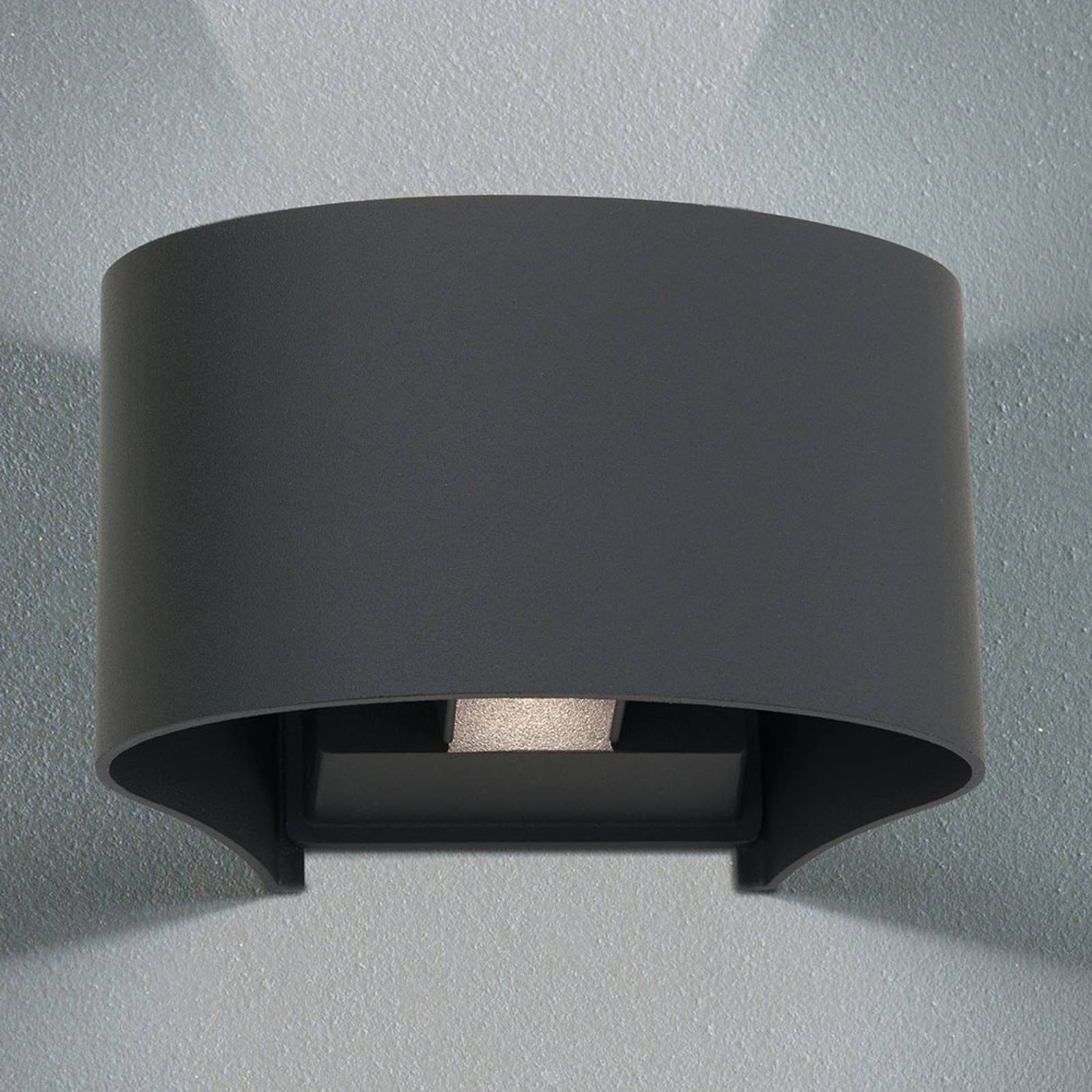LED-utomhusvägglampa Greta, up/down, antracit