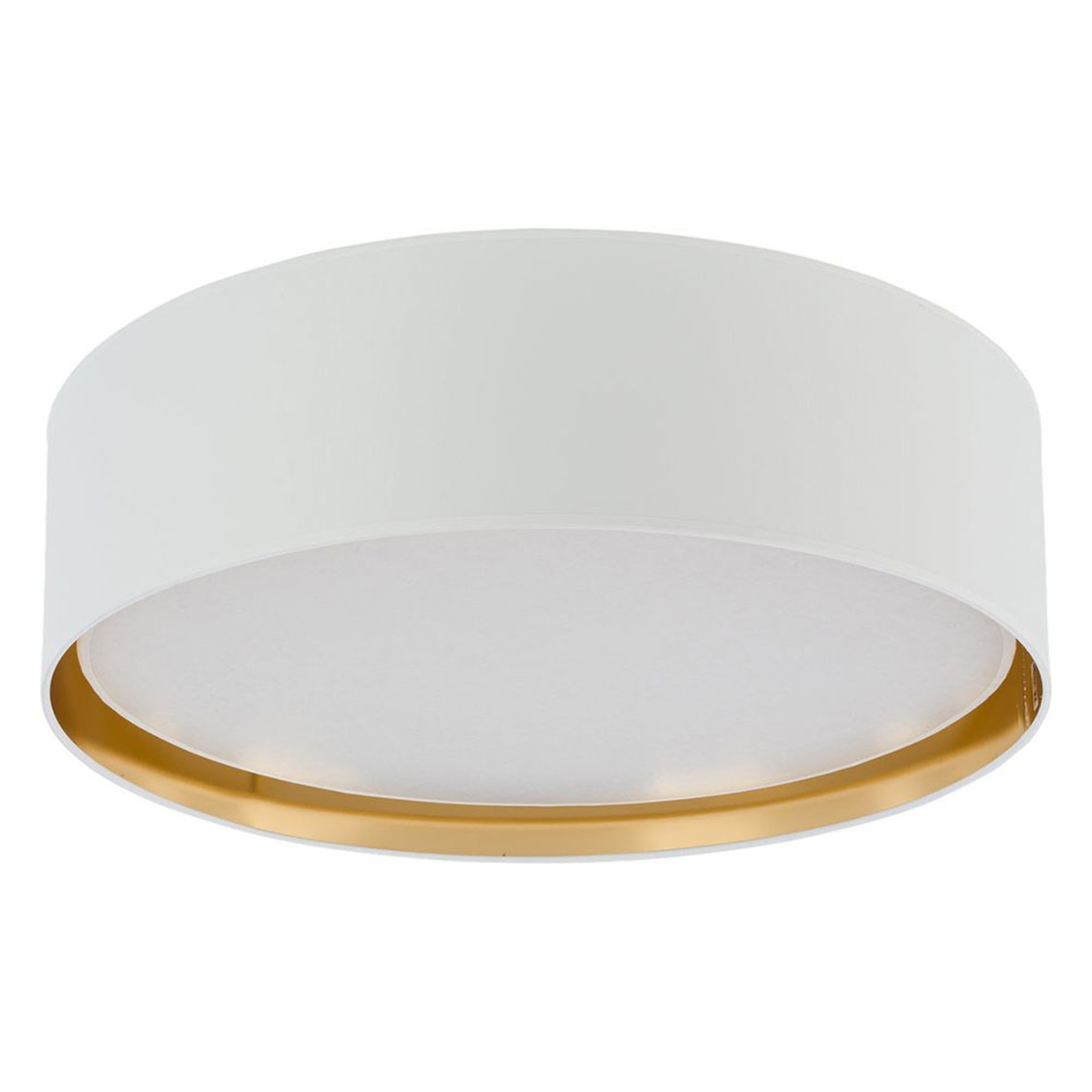 Taklampa Bilbao, Ø 60 cm, vit/guld