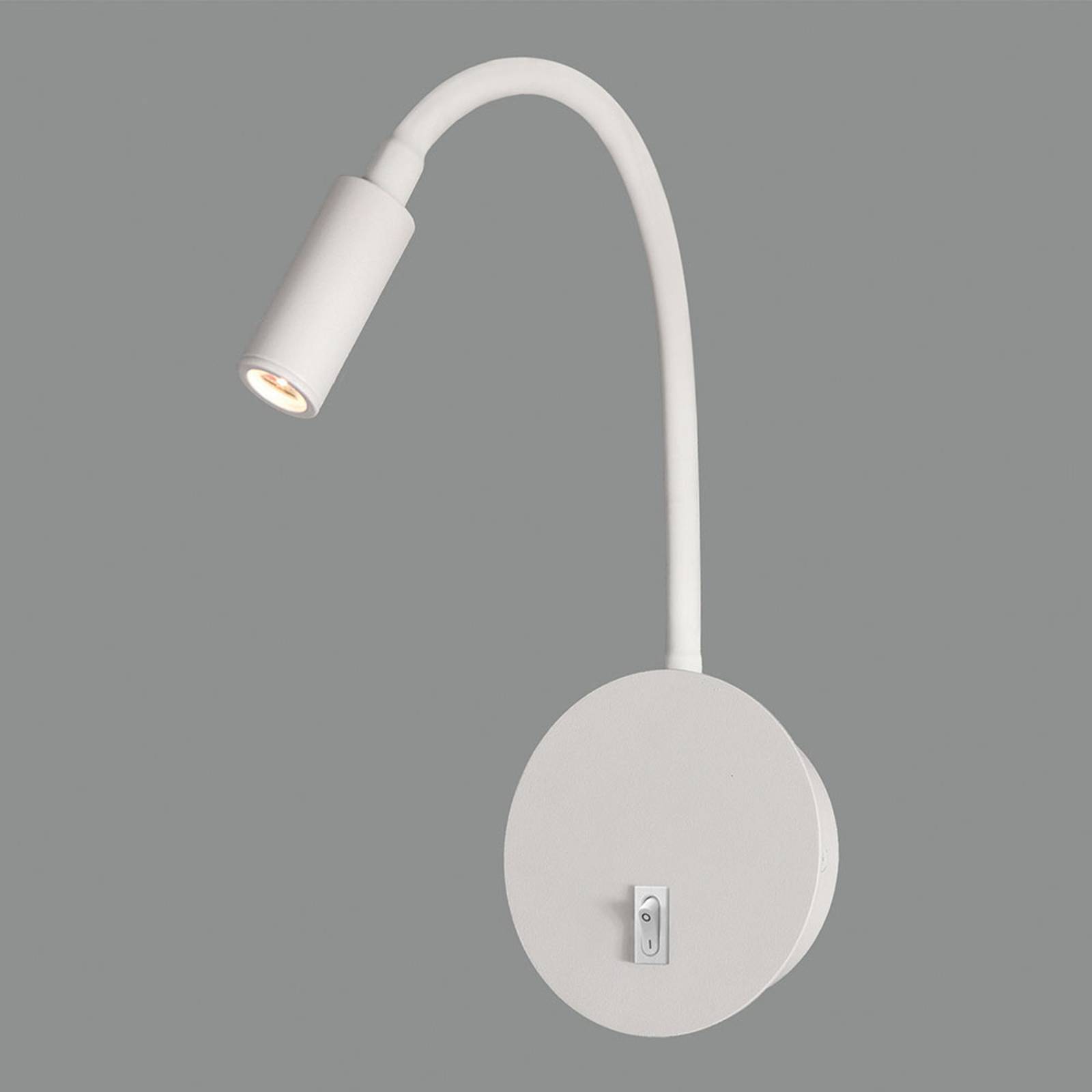 LED-vägglampa Lyon med flexarm, vit