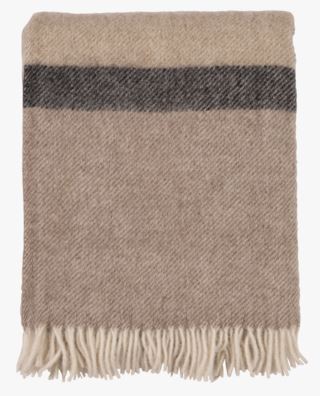 Gol stripe ullpläd sand
