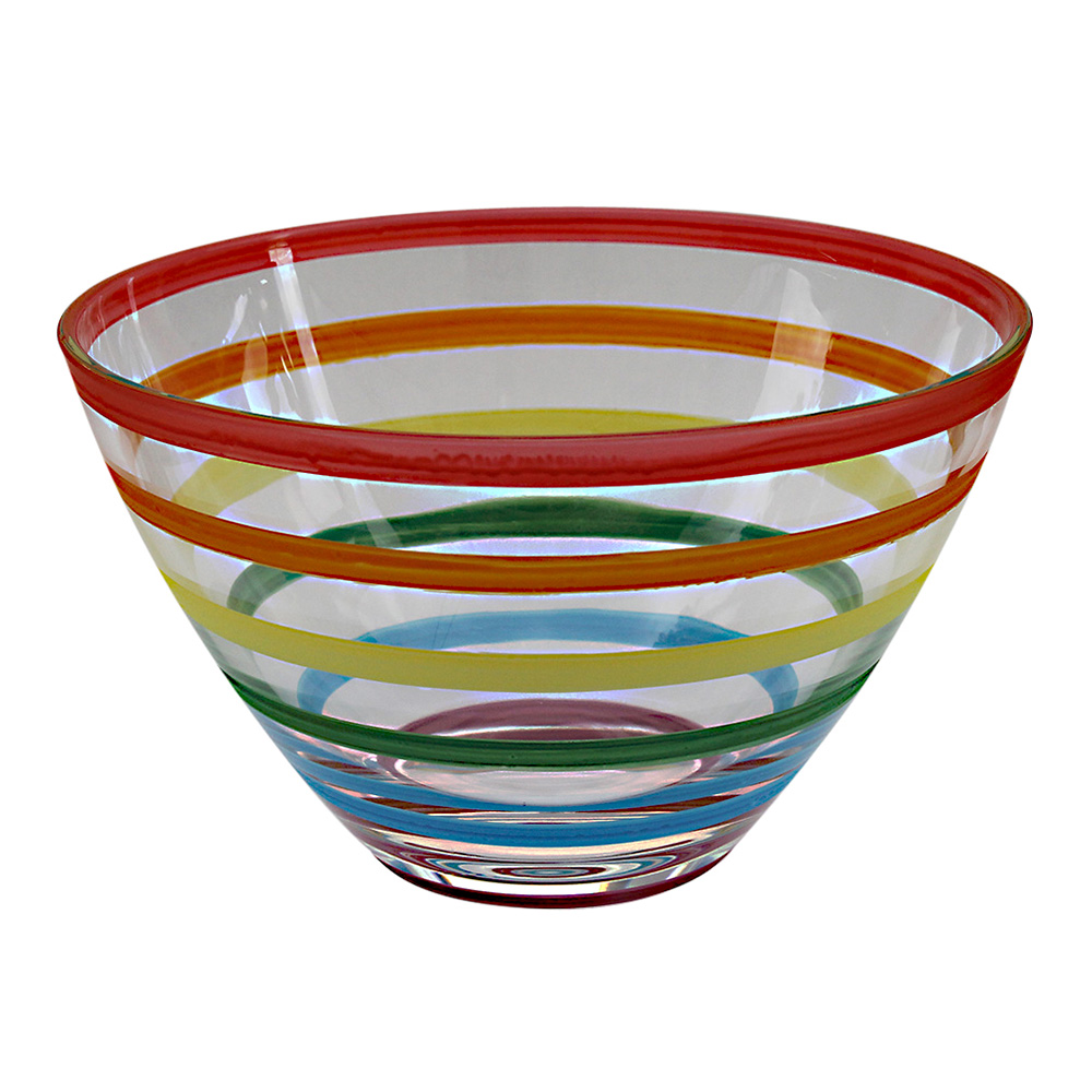 Nybro Crystal - Nybro Crystal Rainbow Skål 12,5x21,5 cm Regnbågsfärgad