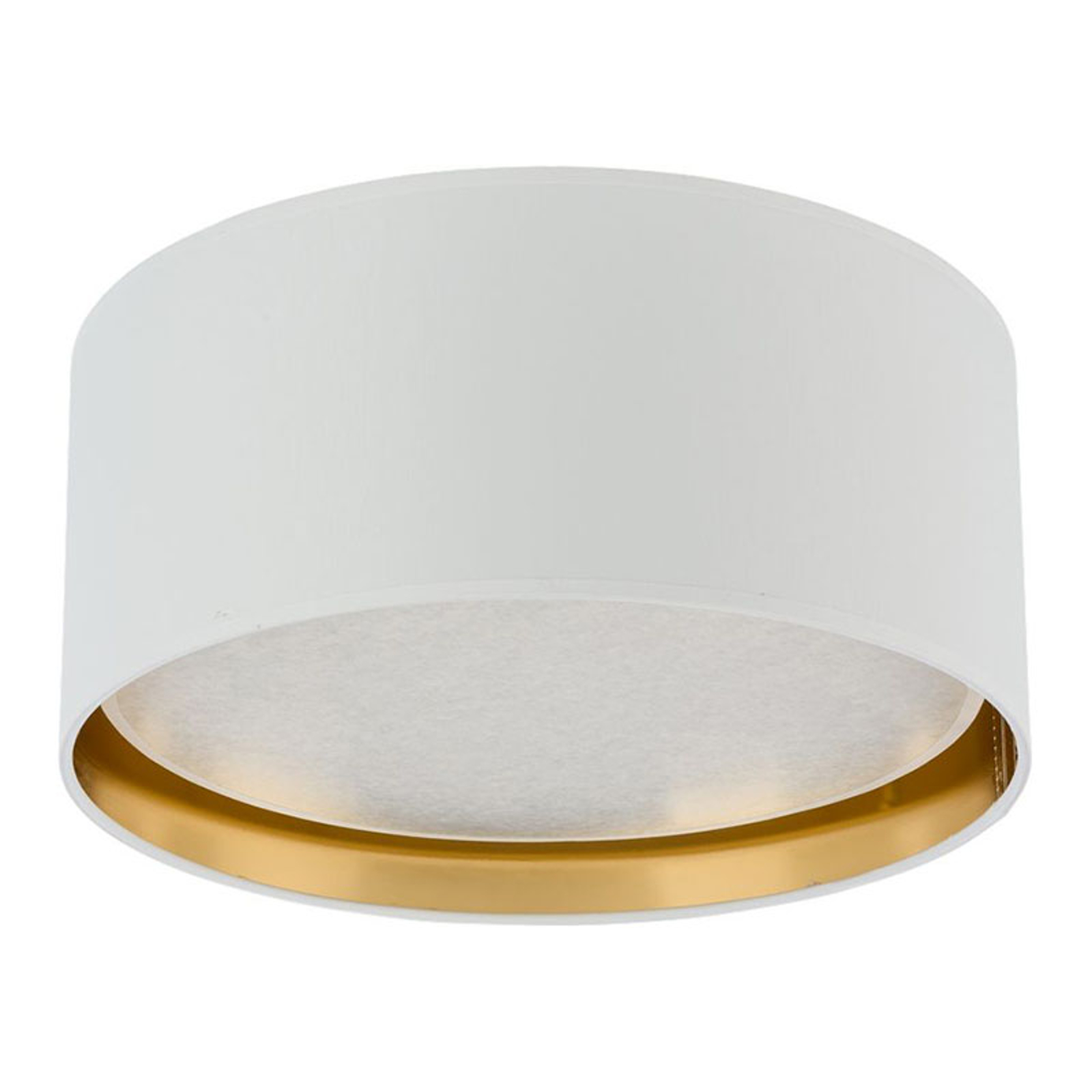 Taklampa Bilbao, Ø 45 cm, vit/guld