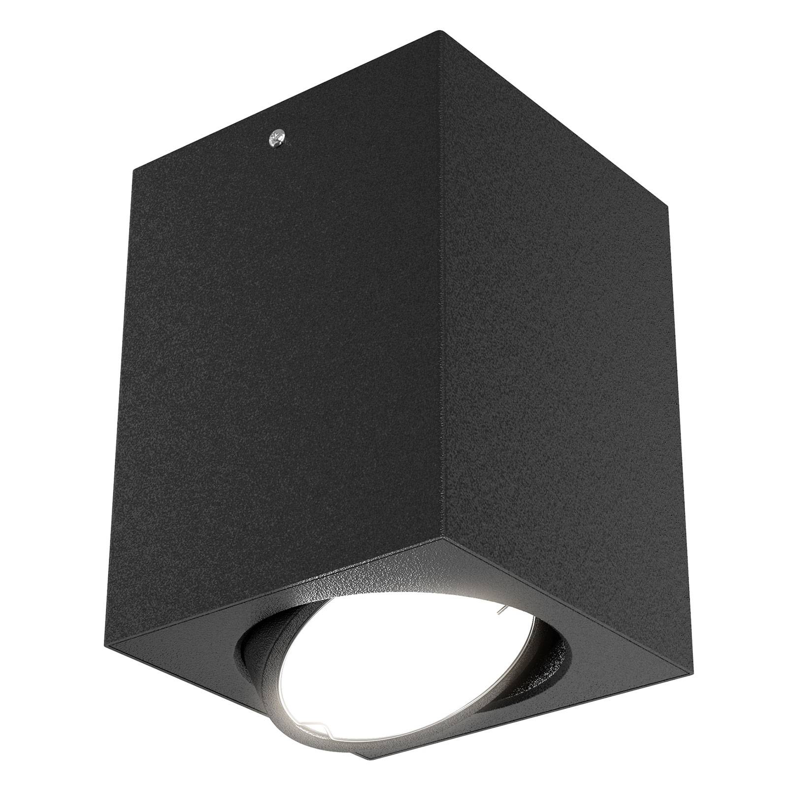 LED-takspotlight 7120 med GU10-LED-lampa, svart