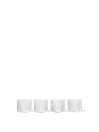 Ripple Glas Låg Set om 4 Klar