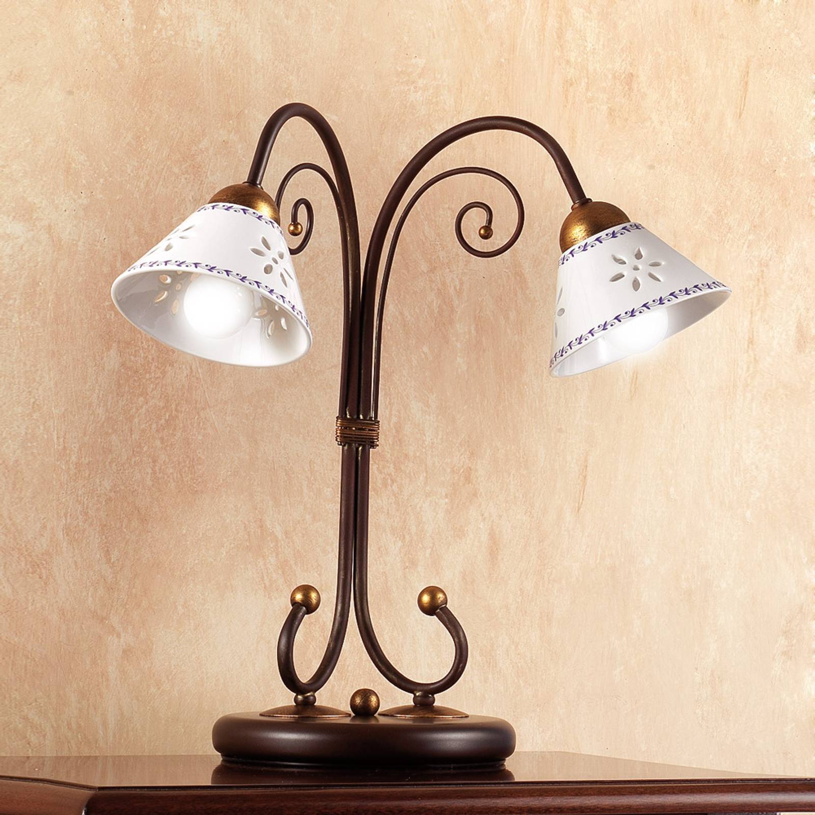 2-armad bordslampa LIBERTY