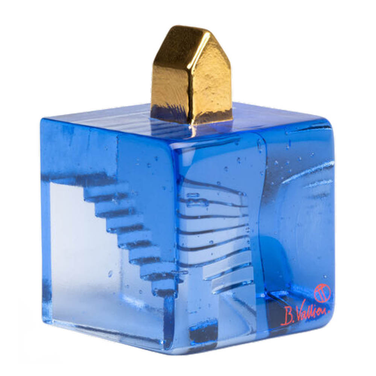 Kosta Boda - Artist Collection Fortress Hidden Stairs BV AC-23 Blå/Guld