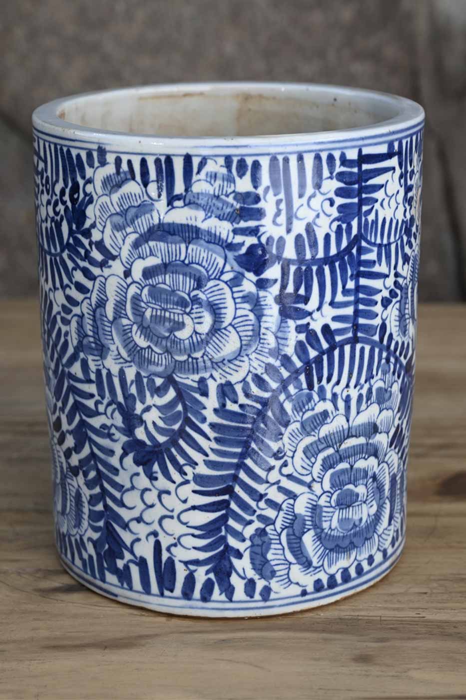 Kruka Flora blå