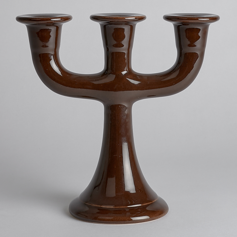 Vintage - SÅLD Trearmad Ljusstake Guldkroken