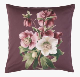 Julerosa prydnadskudde burgundy