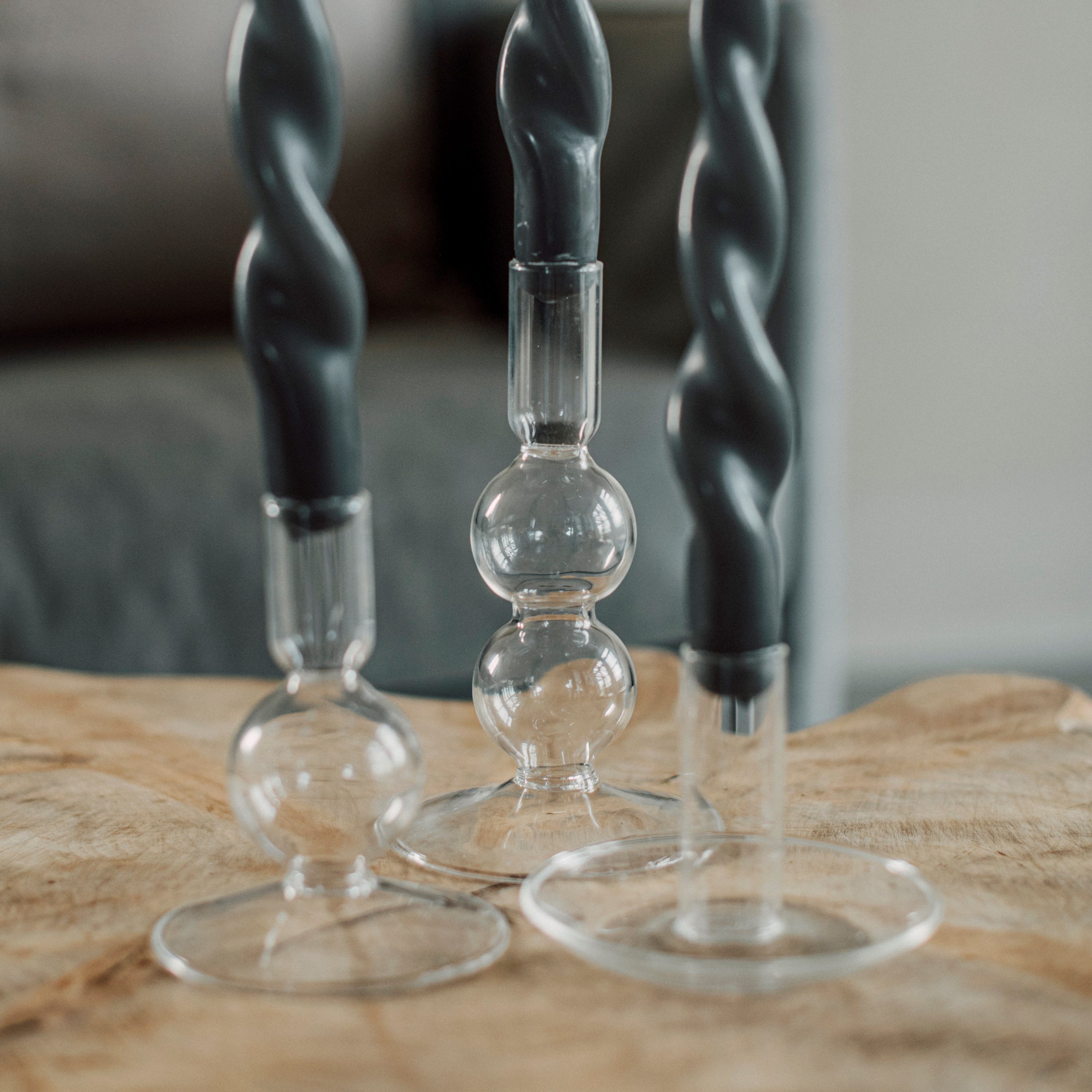 Ljusstake Glas Spira Hög