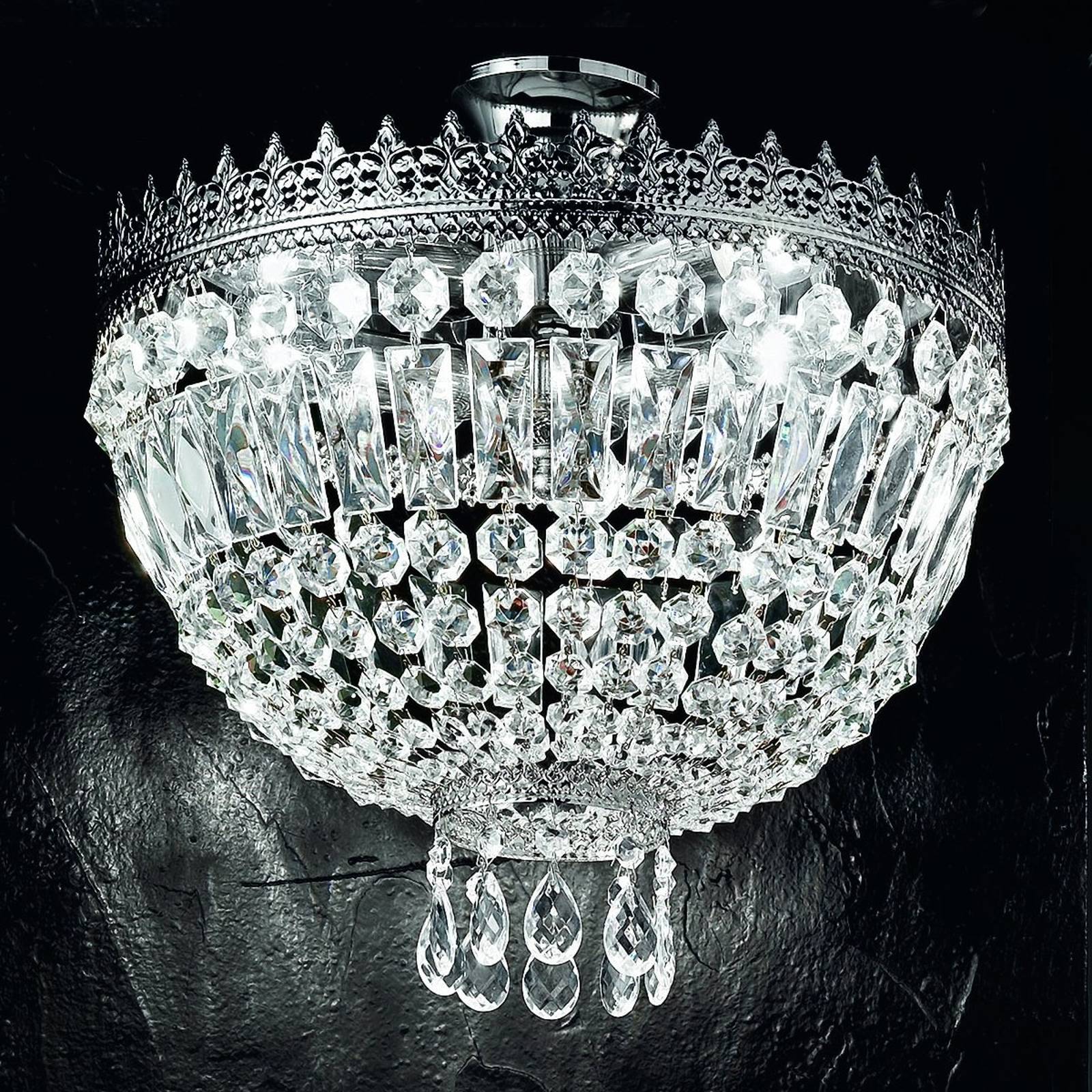 Högkvalitativ taklampa Cupola, nickel