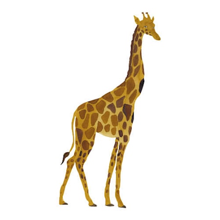 Väggdekoration Giraffe Yellow 50x96cm