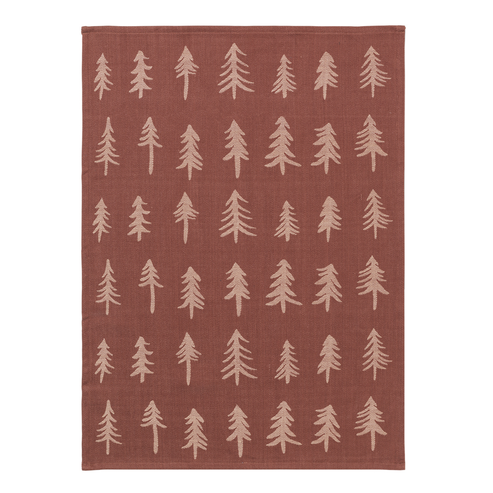 Ferm Living - Handduk Granar 50x70 cm Röd/Brun