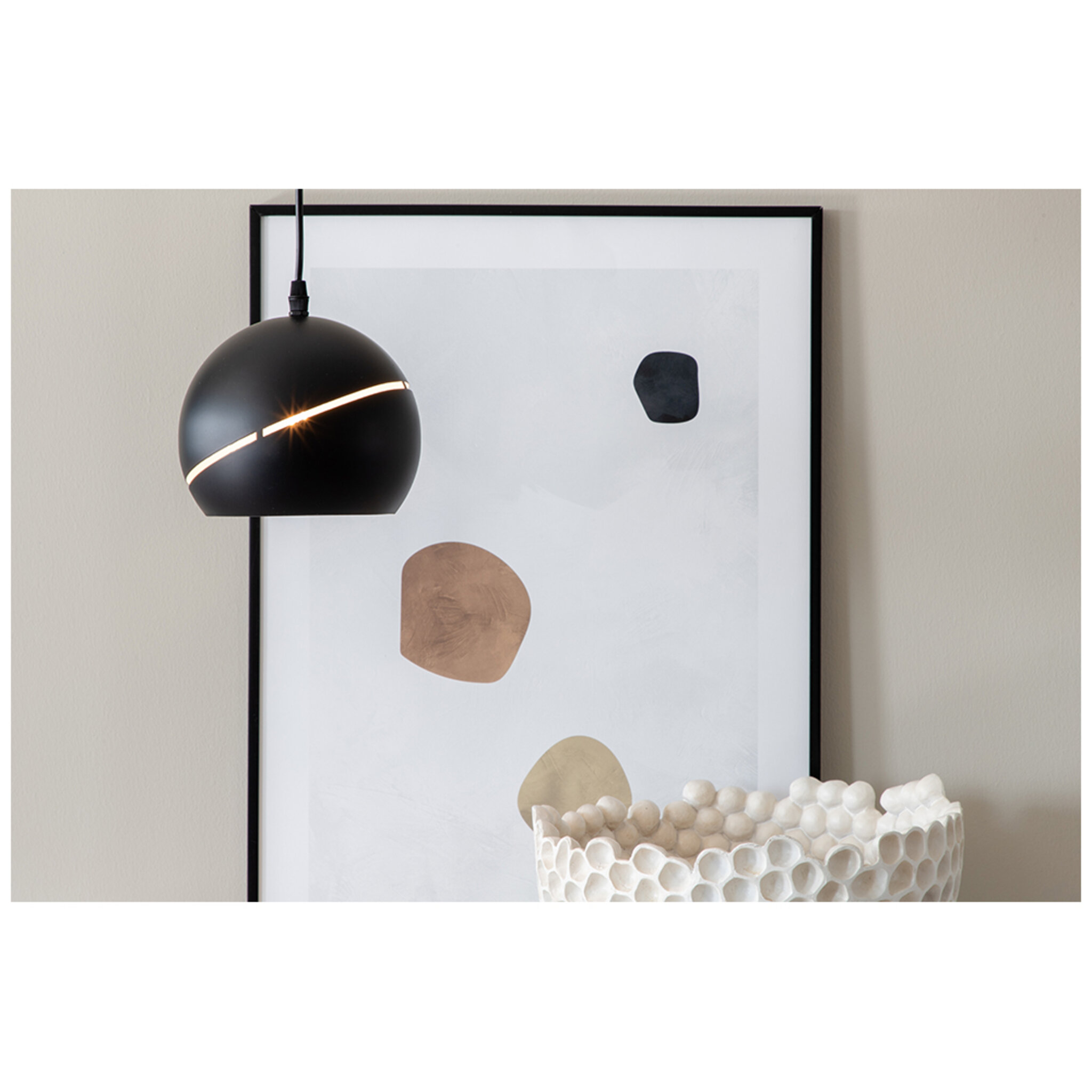 Taklampa Wei 18x18x15cm, svart