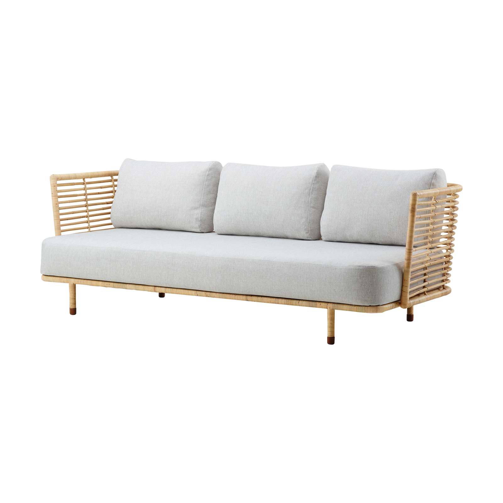 Sense 3 pers soffa natur rotting, Cane-line