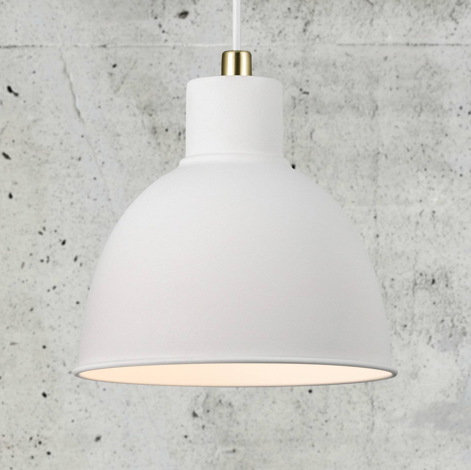 Pendellampa Pop Rough av metall, vit