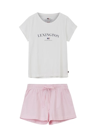 Organic Pyjamas Dam Rosa/Vit Medium