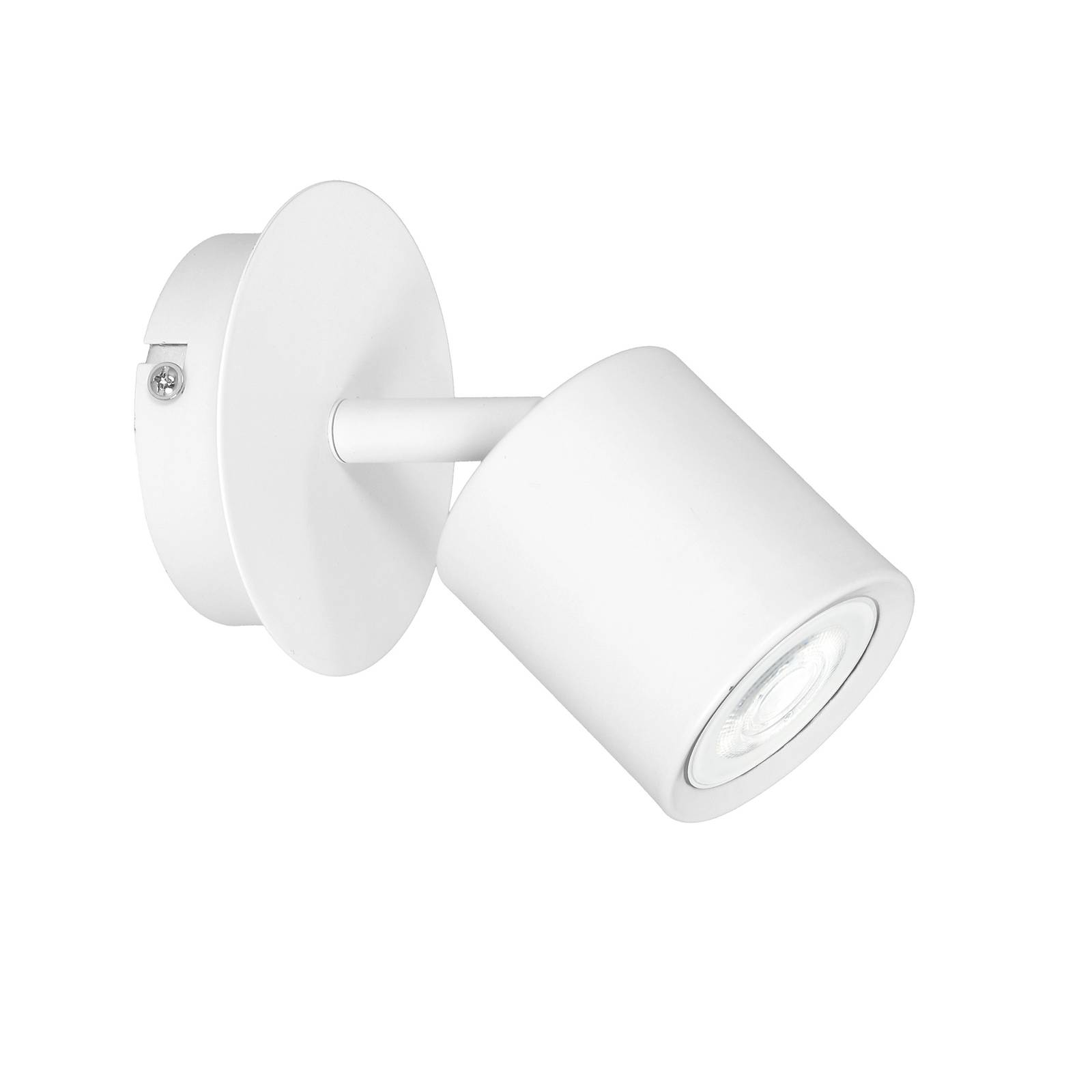 Spotlight till vägg Modo stål, vit, 1 lampa