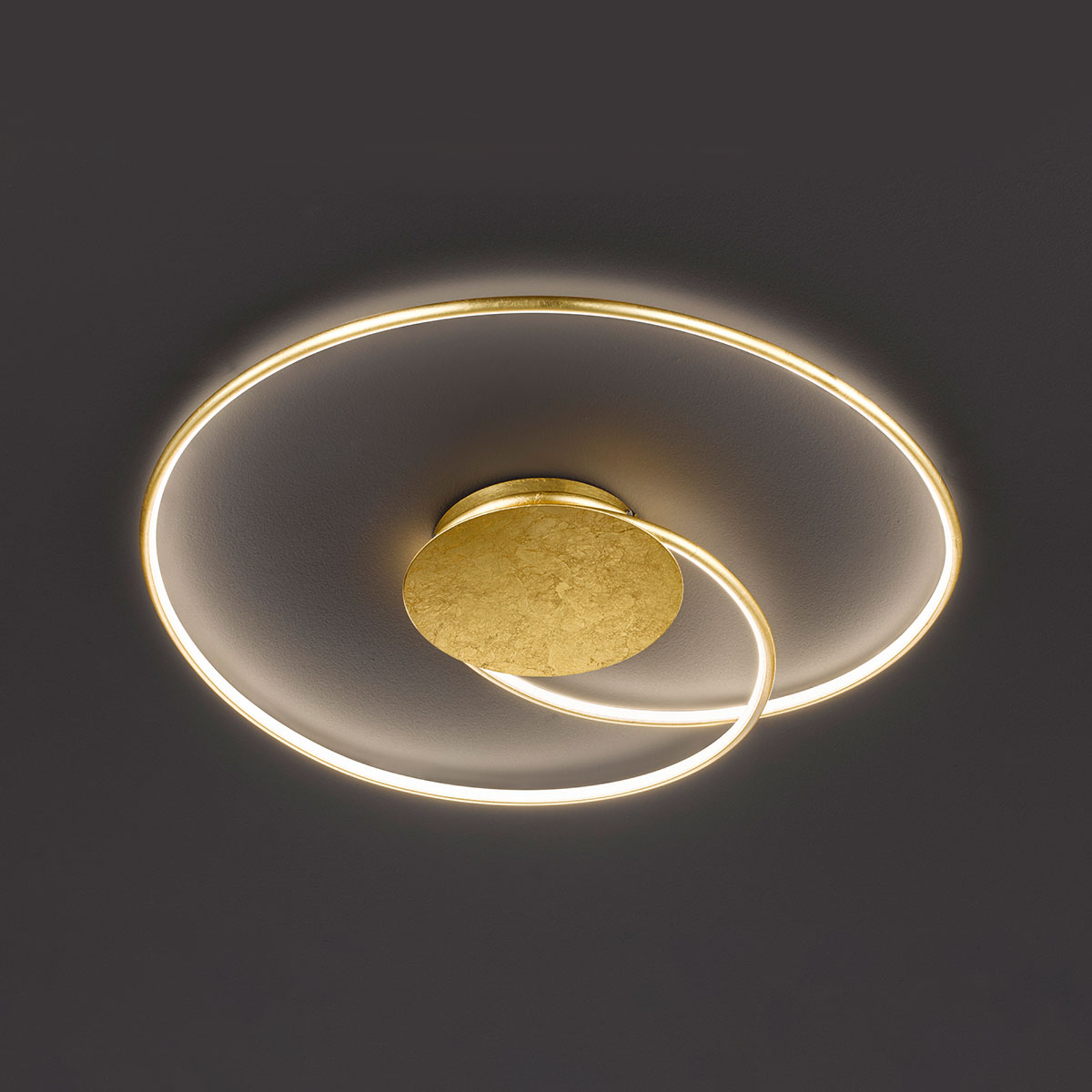 LED-taklampa Opus, guld, längd 70 cm