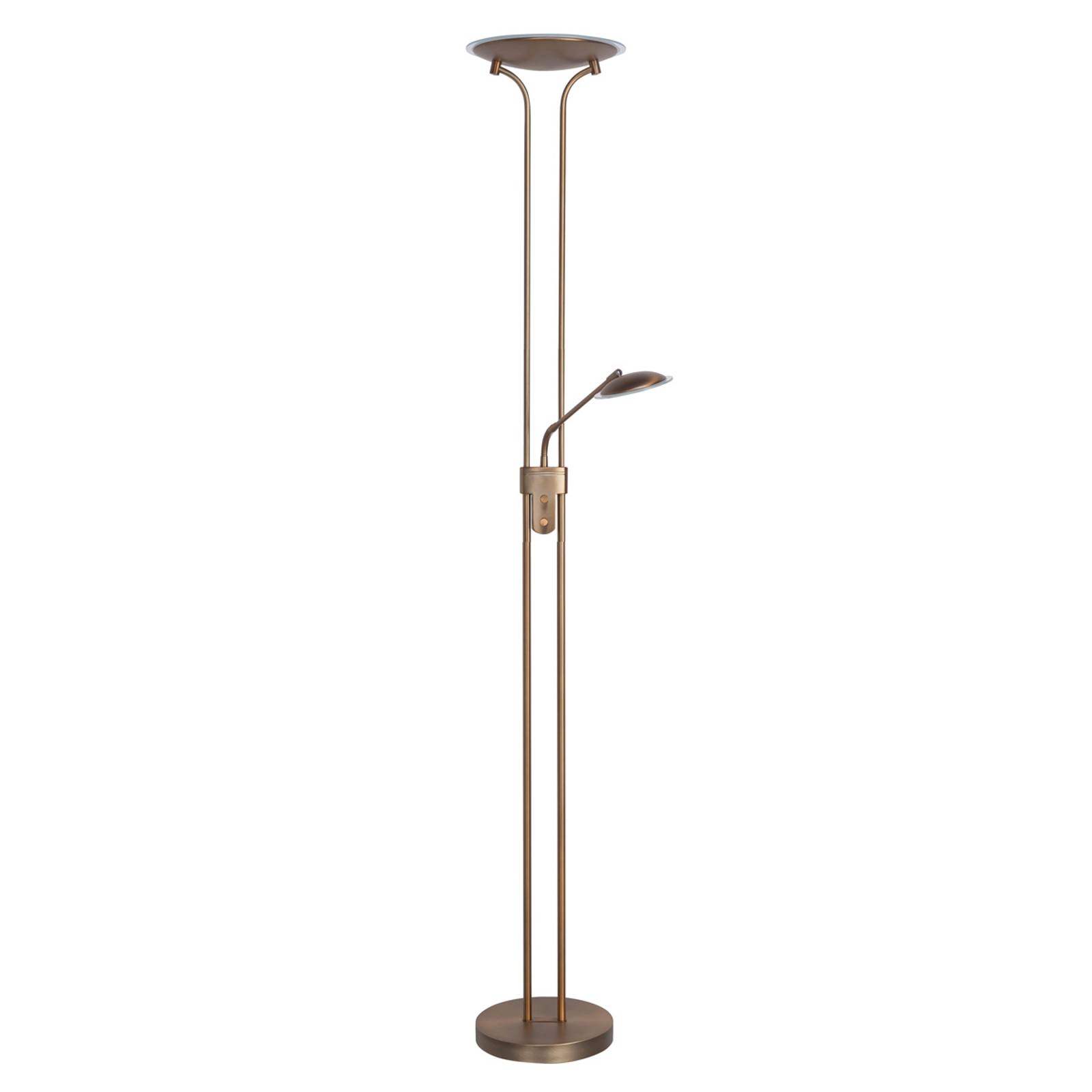 Vacker LED-uplight-golvlampa Lunera med läslampa