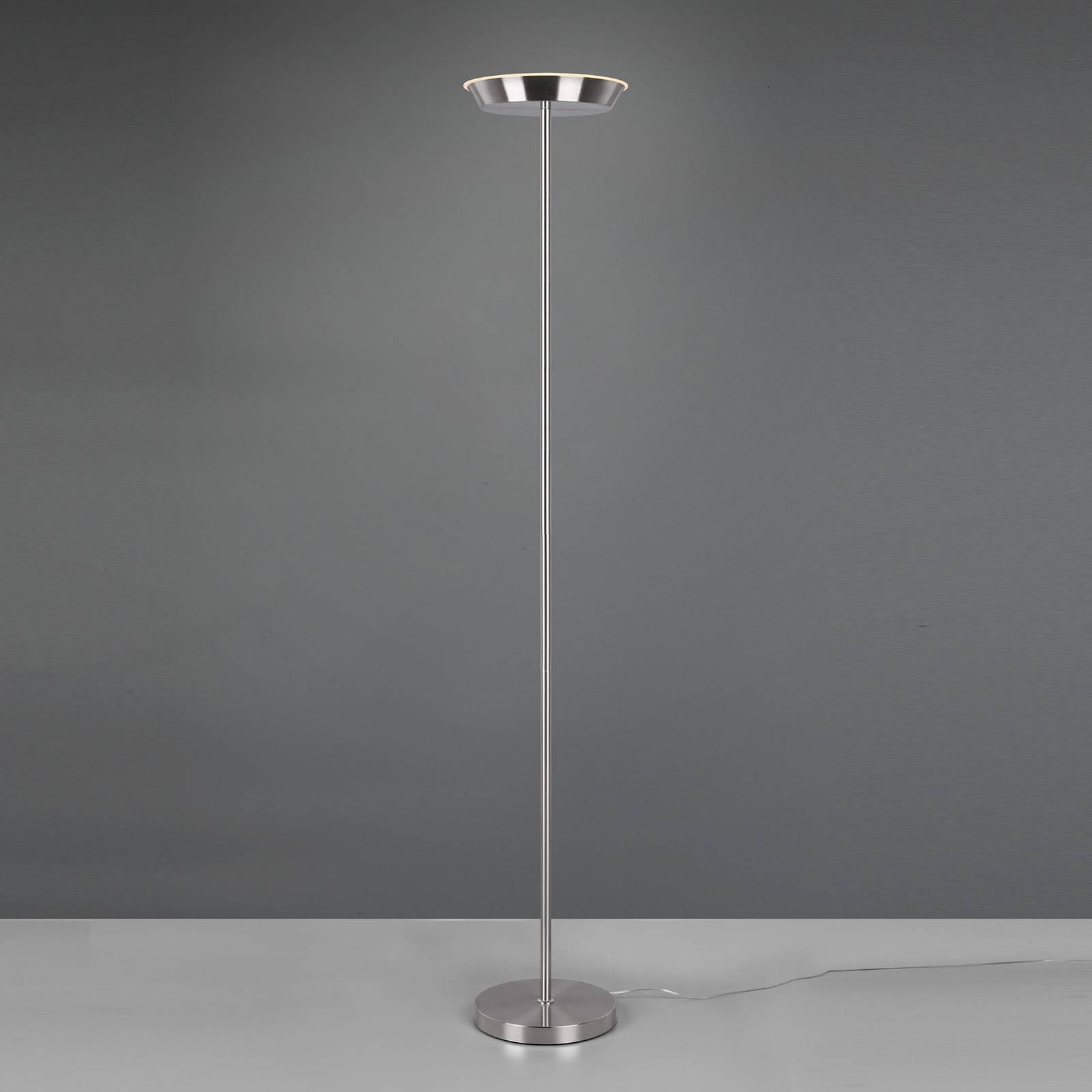 LED-uplight-golvlampa Swona, WiZ, nickel matt