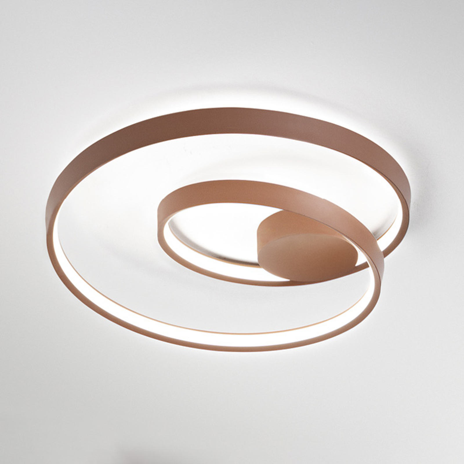 LED-taklampa Ritmo, Ø 80 cm, kanel