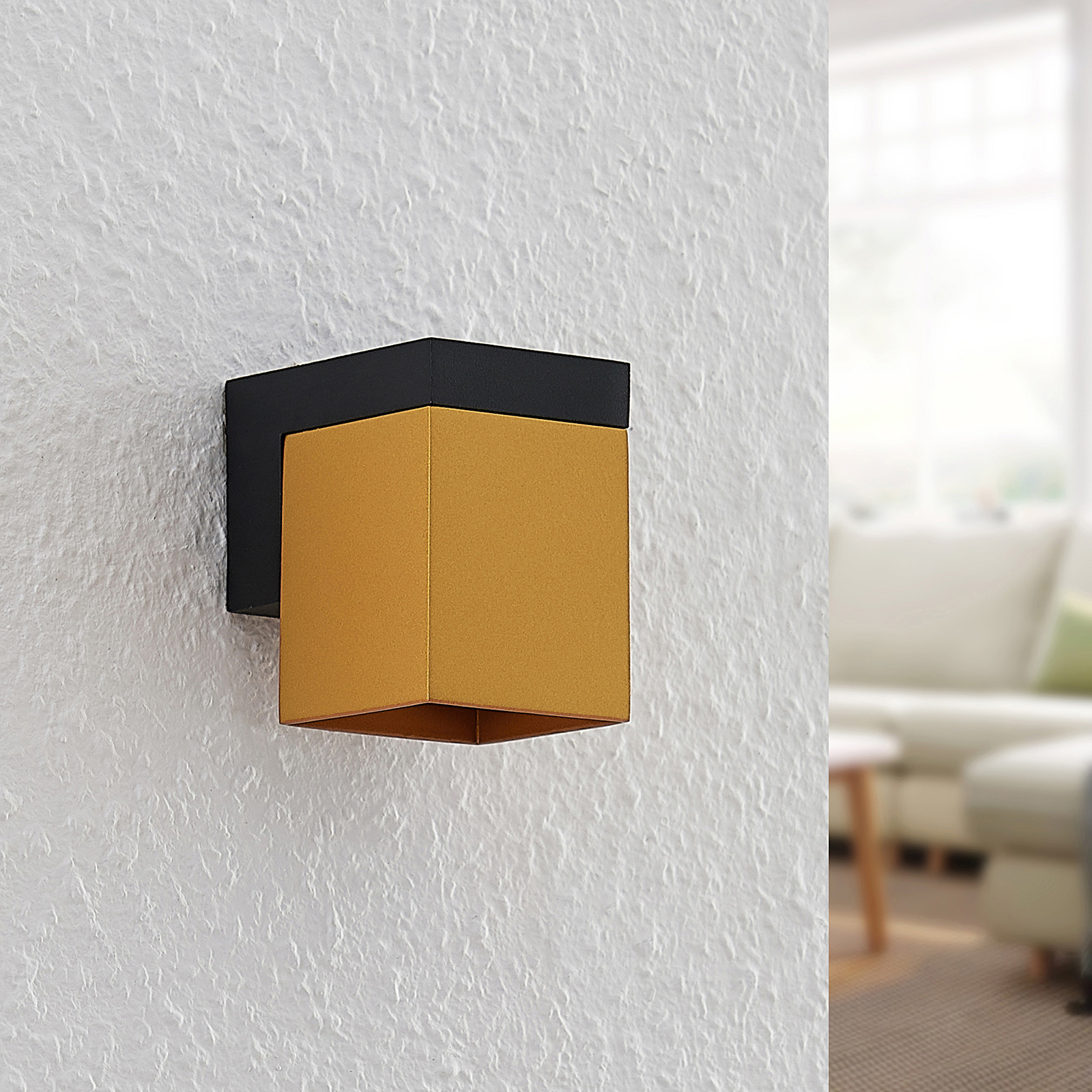 Arcchio Samsa vägglampa, 1 lampa, guld