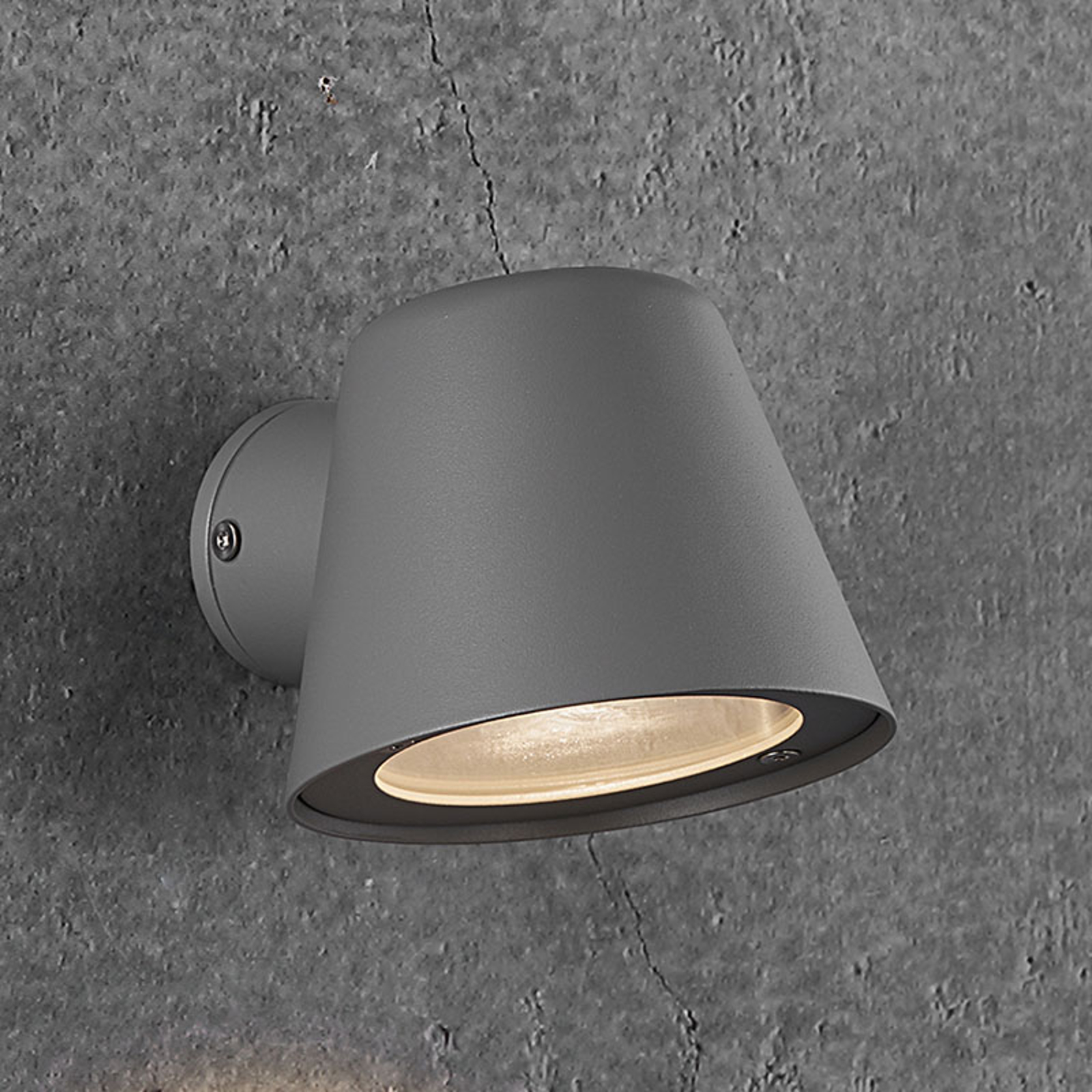 Utomhusvägglampa Aleria, grå