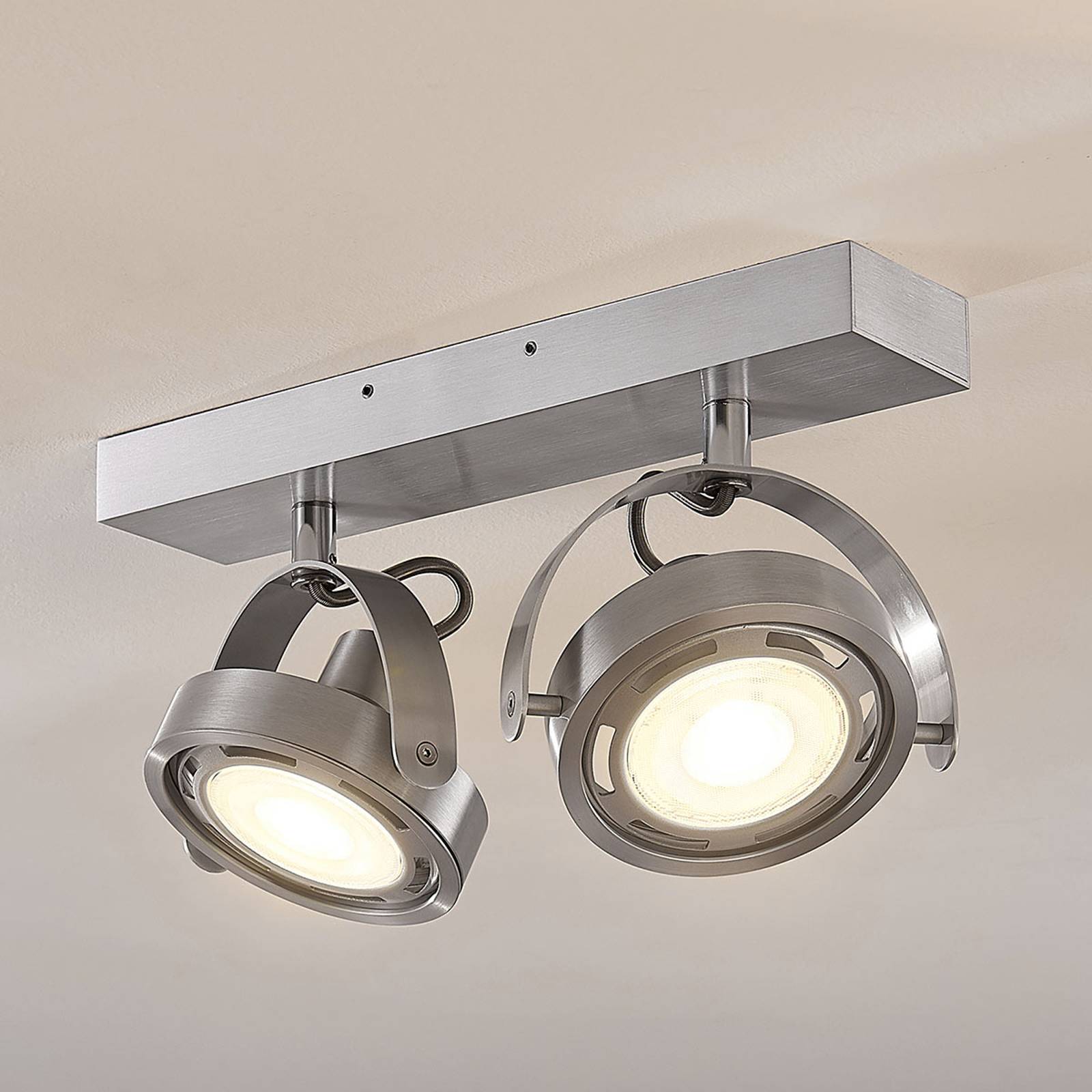 LED-spotlight Munin, dimbar alu 2 lampor